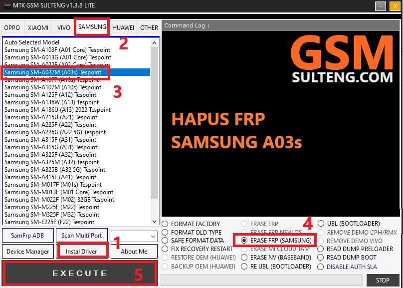 Hapus FRP Samsung A03s