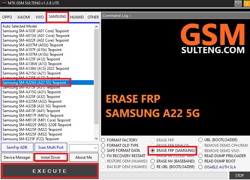 Erase Frp Samsung A22 5G