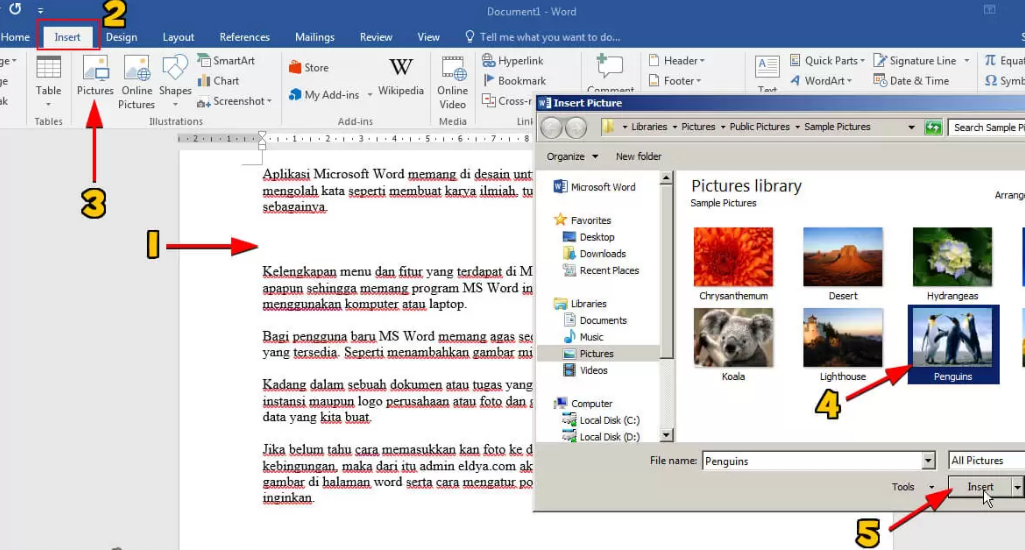 Cara Mudah Menambahkan Gambar Di Microsoft Word Lewat Hp