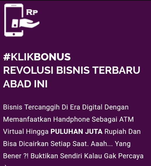 Download Apk Klik Bonus di Indonesia